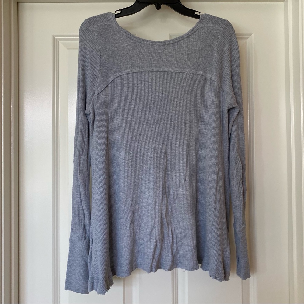 Free People Waffle Knit Flowy Top - Picture 4 of 7